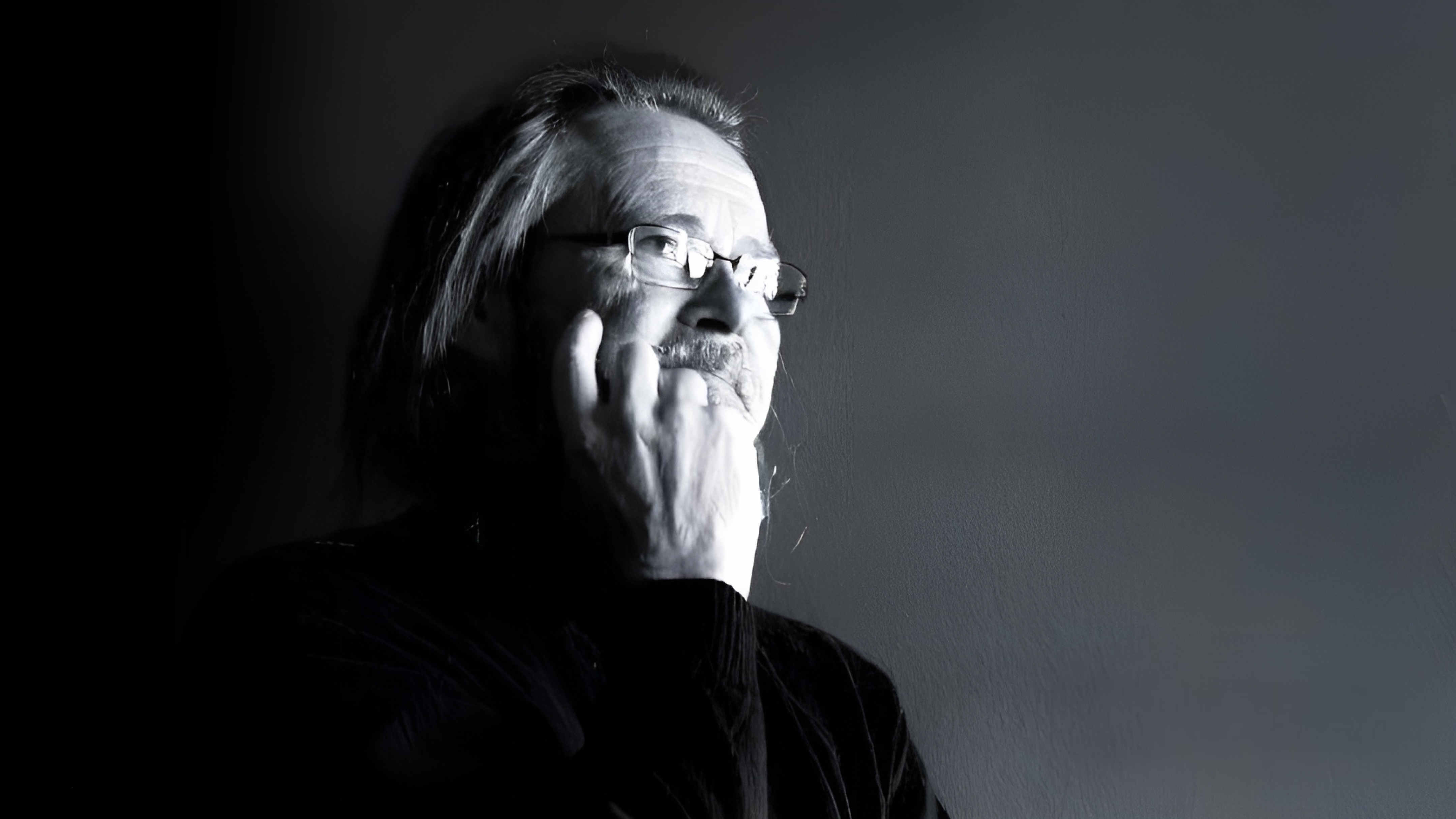 Portrait of architect in black and white